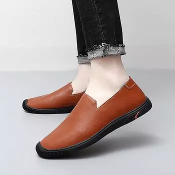 Модные мужские удобные мокасины ручной работы мужские деловые туфли люксовые брендовые мужские повседневные туфли легкие классические мужские туфли свадебные 38 чёрный