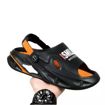 Модные мужские уличные сандалии, тапочки, пляжные удобные сабо на мягкой подошве, мужская повседневная обувь, садовая обувь, мужские и женские пляжные сандалии 36-37