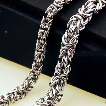 Модные мужские ювелирные изделия, модная византийская цепочка из нержавеющей стали, ожерелье, звеньевая цепочка 7 -40 6/8 мм, бесплатный выбор, рождественский подарок 6mm 45cm