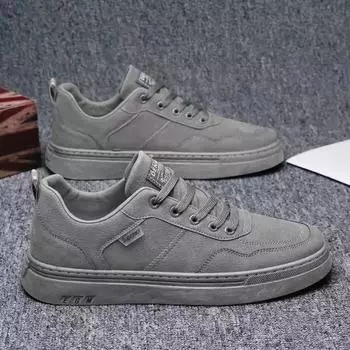 Модные мужские вулканизированные туфли, осенние новые кроссовки, модная повседневная обувь для мужчин, теннисные тренировочные туфли на шнуровке Zapatillas Hombre 39 серый