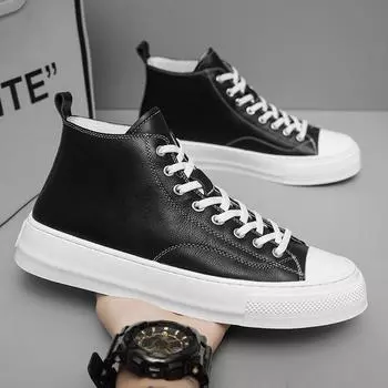 Модные мужские высокие ботинки на шнуровке, роскошные брендовые ботинки из натуральной кожи, легкие мужские ботильоны, износостойкая обувь для ходьбы на открытом воздухе 38 коричневый