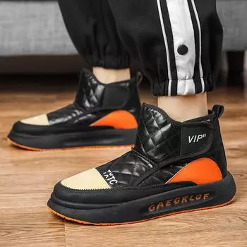 Модные мужские зимние ботинки, уличную обувь для мужчин, кроссовки на толстой подошве для мужчин, зимняя обувь, ботинки для тенниса, сохраняющие тепло, пушистые мужские ботильоны 39 хаки