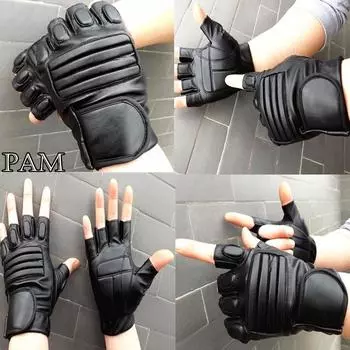 Модные мужские зимние кожаные перчатки мотоциклетные спортивные защитные перчатки на открытом воздухе