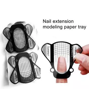 Модные наклейки для наращивания ногтей, самоклеющиеся, безопасные, износостойкие 50pcs