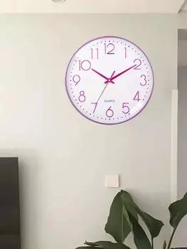 Модные настенные часы Hd стекло время путешествия точные немые настенные часы для детей учебы отправить друзьям украшения стены 8 inch белый