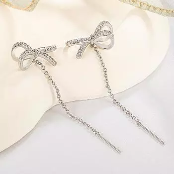 Модные наушники-бантики с инкрустацией бриллиантами, высококачественный легкий роскошный комплект