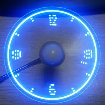 Модные наушники USB Mini Creative Round Cooling Fan со светодиодной подсветкой в подарок