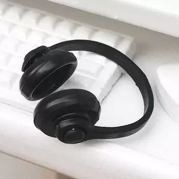 Модные наушники-вкладыши 43842 реквизит модель игрушка кукольный домик милая гарнитура микро мини ландшафтное украшение чёрный