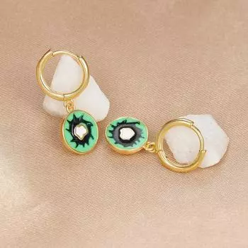 Модные небольшие серьги-кольца в форме папайи золотого цвета, серьги-кольца для девочек, вечерние ювелирные изделия из нержавеющей стали для пирсинга