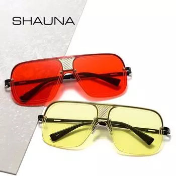 Модные негабаритные квадратные металлические женские солнцезащитные очки без оправы, винтажные солнцезащитные очки с тонированными линзами и градиентом