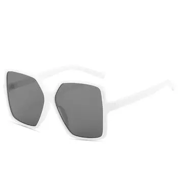 Модные негабаритные женские солнцезащитные очки, пластиковые дизайнерские квадратные винтажные ретро-градиентные женские солнцезащитные очки UV400 Oculos white