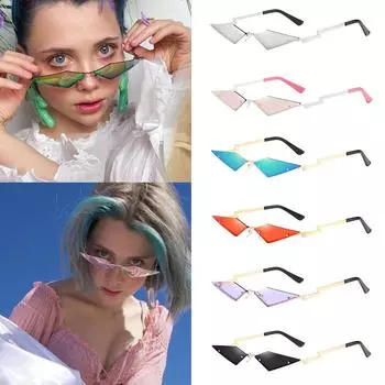 Модные нерегулярные мужские и женские солнцезащитные очки «кошачий глаз», очки в винтажном стиле ретро зелёный