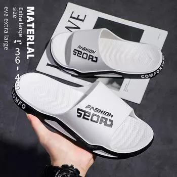 Модные нескользящие летние тапочки: Большие размеры для мужчин и женщин: одежда для улицы, дома и ванной комнаты, дезодорирующие средства для комфорта. 38-39 зелёный