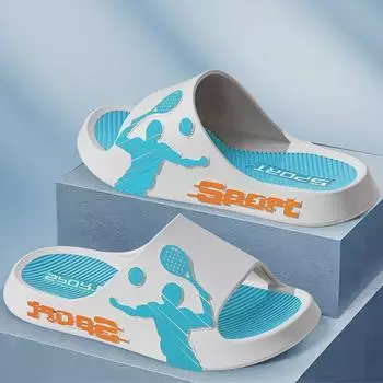 Модные нескользящие летние теннисные тапочки — износостойкие, с толстой подошвой, идеально подходят для дома, общежития или пар. Size 42-43