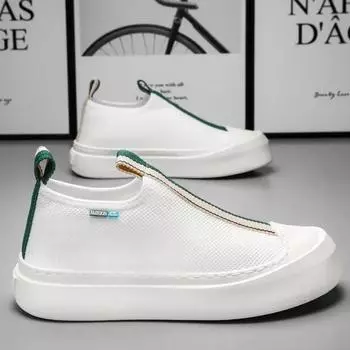 Модные нескользящие мужские повседневные кроссовки с толстой подошвой, спортивная обувь для мужчин на плоской подошве, модные удобные высокие мужские кроссовки 39 белый