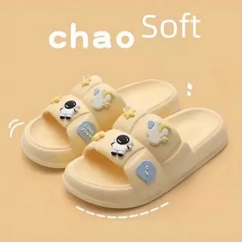 Модные нескользящие шлепанцы на толстой подошве: Модные летние тапочки для женщин, идеально подходят для использования в помещении и для купания