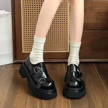 Модные низкие сексуальные банкетные туфли на высоком каблуке для подиума, новые однотонные элегантные повседневные женские туфли с пряжкой 35