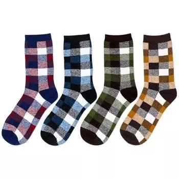 Модные носки Новое поступление Деловые носки с геометрическим узором Брендовые мужские хлопковые носки Мужские One size