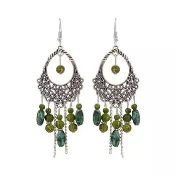 Модные новейшие богемные серьги из окисленного серебра для женщин и девочек