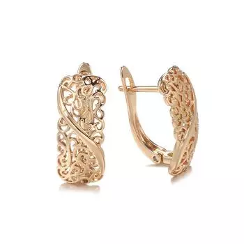 Модные новейшие стильные серьги с медным цирконом и покрытием из розового золота 18 карат для женщин и девочек