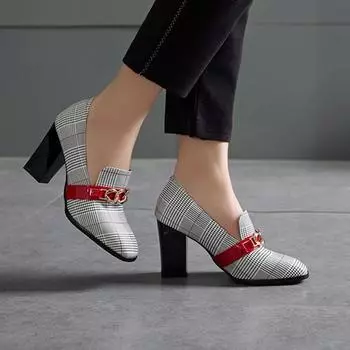 Модные новинки 2024 года на распродаже. Модные туфли на толстом каблуке большого размера 48. Сексуальные женские туфли-лодочки. Элегантные офисные туфли на высоком каблуке. Туфли-лодочки. 34 зелёный