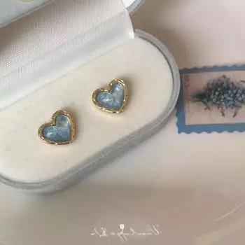 Модные новые элегантные металлические эмалевые серьги в форме сердца с жемчугом, корейские модные украшения для женщин и девочек, аксессуары