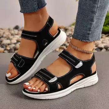 модные новые элегантные женские кожаные сандалии женские спортивные легкие тапочки больших размеров женские сандалии больших размеров 36-43 36 бежевый