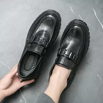 Модные новые дизайнерские британские туфли-монки на плоской подошве из кожи для мужчин с низким вырезом, формальные свадебные выпускные оксфорды Zapatos Hombre 38 чёрный