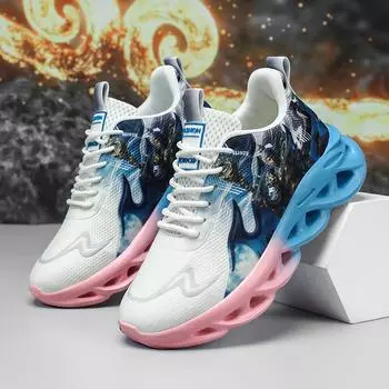Модные новые кроссовки для бега, женские повседневные спортивные туфли для мужчин, дышащие, легкие, с мягкой подошвой 36