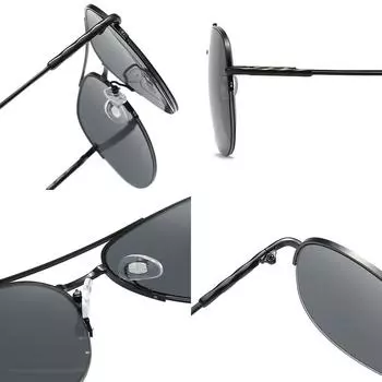 Модные новые металлические солнцезащитные очки в стиле ретро для водителей на открытом воздухе, синие солнцезащитные очки с козырьком, поляризационные солнцезащитные очки, оптовая продажа с фабрики. 45-15-142