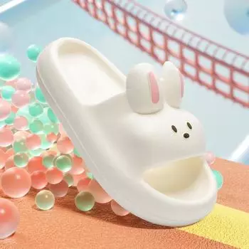 Модные новые милые нескользящие тапочки с рисунком кролика из мультфильма на мягкой подошве 36 белый