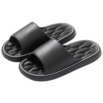 Модные новые модные однотонные лаконичные летние домашние тапочки мужские и женские легкие домашние тапочки из ЭВА для ванной комнаты парные скользящие пляжные сандалии 36-37 серый