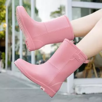 Модные новые модные резиновые сапоги для женщин, нескользящие, водонепроницаемые, зимние, теплые, для рыбалки, работы, водные сапоги, размер 36-42 36 коричневый