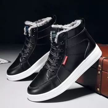 Модные новые мужские ботинки из искусственной кожи, водонепроницаемые ботинки на шнуровке, мужские зимние легкие ботинки до щиколотки, мужские зимние повседневные нескользящие ботинки 39 синий