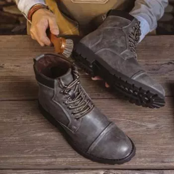 Модные новые мужские ботинки Трендовая мужская обувь Осенняя и зимняя обувь Мужские ботильоны Мужские высокие ботинки Модные ботинки для мужчин 39 коричневый