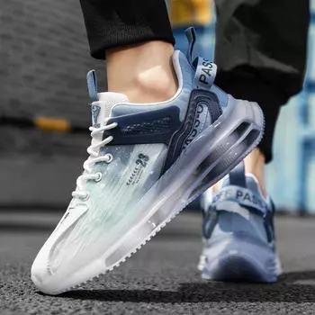 Модные новые мужские кроссовки для бега, летняя мода, спортивная обувь для бега на открытом воздухе, сетчатая дышащая амортизирующая обувь для баскетбола 39 серый