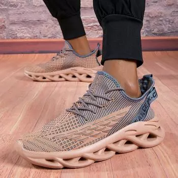 Модные новые мужские повседневные кроссовки большого размера с толстой подошвой, удобные спортивные, легкие, нескользящие, мужская повседневная обувь 36