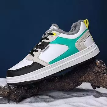 Модные новые мужские повседневные туфли большого размера из хлопка и кашемира, теплые повседневные удобные высококачественные мужские туфли 38