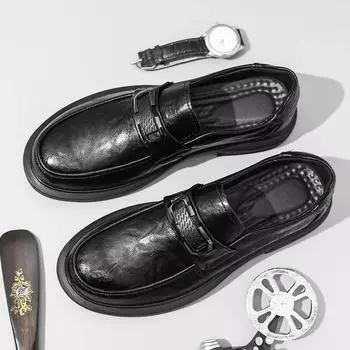 Модные новые мужские повседневные туфли, мокасины для вождения, мужские рабочие туфли, деловые туфли, свадебные туфли для офиса, мокасины 38 чёрный
