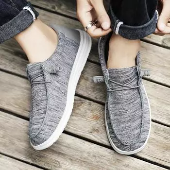 Модные новые мужские туфли без застежек, трендовая мужская повседневная обувь, люксовый бренд, обувь для ходьбы на открытом воздухе, мужская удобная обувь Lazy Shoes, мужские мокасины 39 серый
