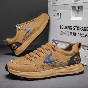 Модные новые мужские туфли, брендовые удобные кроссовки, модная классическая обувь для отдыха для мужчин, вулканизированная обувь на толстой платформе с подошвой Zapatos 39 хаки