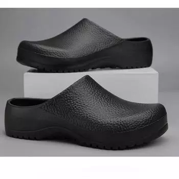 Модные новые мужские водонепроницаемые легкие туфли для отдыха на природе повседневные удобные тапочки кухонные противоскользящие сандалии для рыбалки Baotou Fashion Open Heel Zapatos 36-37 белый