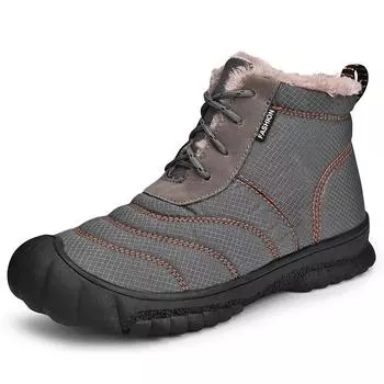 Модные новые мужские зимние ботинки большого размера, теплые высокие ботинки плюс кашемировая хлопковая обувь, зимняя повседневная удобная мужская обувь 38