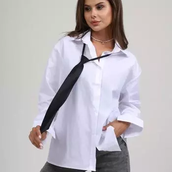 Модные новые однотонные простые свободные женские блузки больших размеров с длинным рукавом деловые офисные женские рубашки топы элегантные повседневные женские блузки на пуговицах 26017 S белый