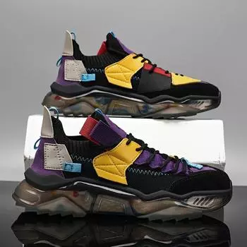 Модные новые осенние высококачественные рыбья чешуя атмосфера подушка большой размер модные мужские повседневные туфли модные удобные дышащие Zapatillas 39 белый