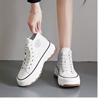 Модные новые парусиновые туфли женские повседневные кроссовки на платформе звездные парусиновые кроссовки беговая спортивная обувь теннисные туфли уличные кроссовки для ходьбы 37 белый