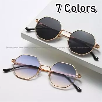 Модные новые полигональные металлические солнцезащитные очки для мужчин и женщин, роскошный дизайн, солнцезащитные очки UV400, мужские классические трендовые очки для путешествий, отдыха и верховой езды AS PICTURE