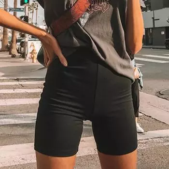 Модные новые повседневные леггинсы для йоги с высокой талией, женские леггинсы для занятий велоспортом, женские леггинсы для йоги, шорты для фитнеса и спортзала, женские шорты для йоги 25832 S чёрный