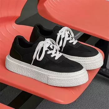 Модные новые роскошные брендовые кожаные мужские туфли высокого качества, нескользящие кроссовки для отдыха на открытом воздухе, на шнуровке, на платформе, мужские дизайнерские туфли, мокасины 38 чёрный