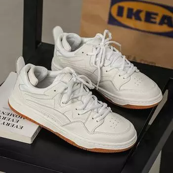 Модные новые роскошные кожаные мужские повседневные туфли, уличные противоскользящие кроссовки, высококачественная дышащая спортивная обувь, мокасины, дизайнерская обувь 38 белый